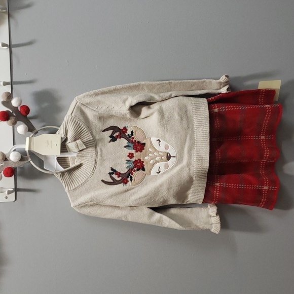 Cynthia Rowley NWT Holiday Sweater and Skirt Set with Bonus Headband - Picture 1 of 9